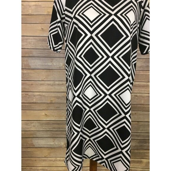 Mud Pie Small Lily Retro Shift Dress Black White - Picture 4 of 8